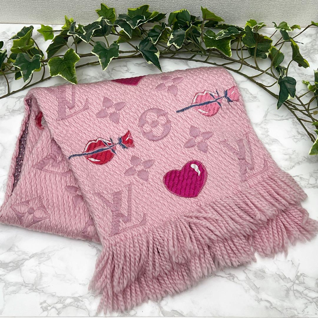 ルイヴィトン エシャルプ・ロゴマニア アラフォリ マフラー バレンタイン限定