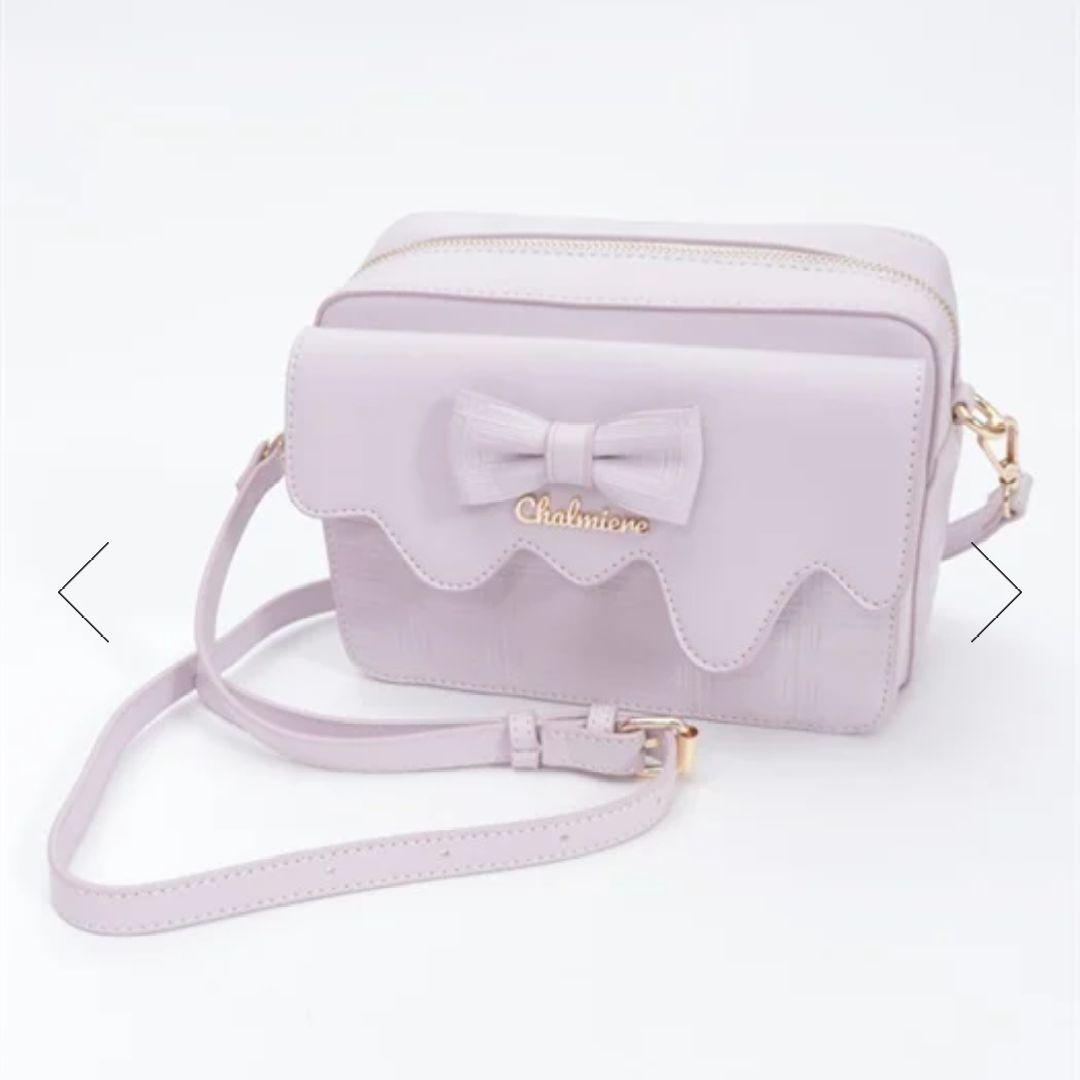 Chalmiere ボンボンショコラ チョコレート柄ショルダーバッグ ピンク