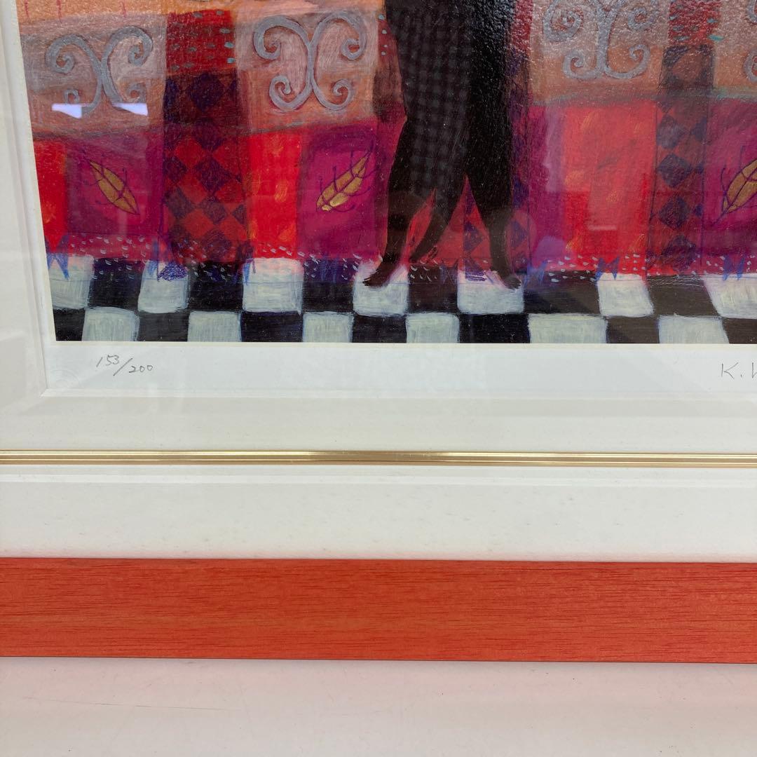 カレン ホイプティング お外大好き ジクレー デジタル版画 額縁付き