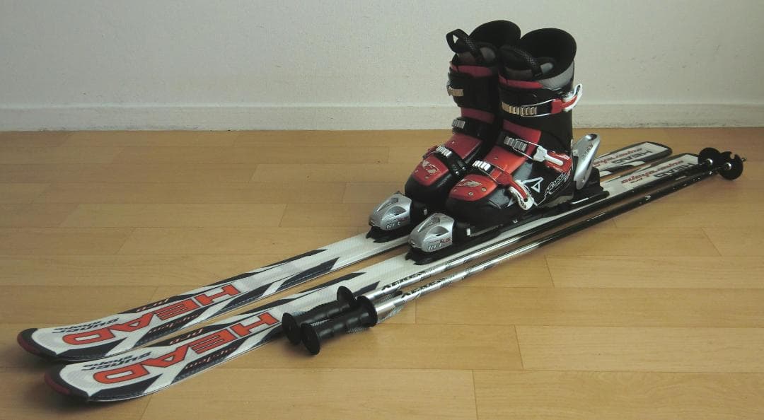 ■■送料無料■HEAD■ジュニア用スキー4点セット■板137靴24■WAX済■■