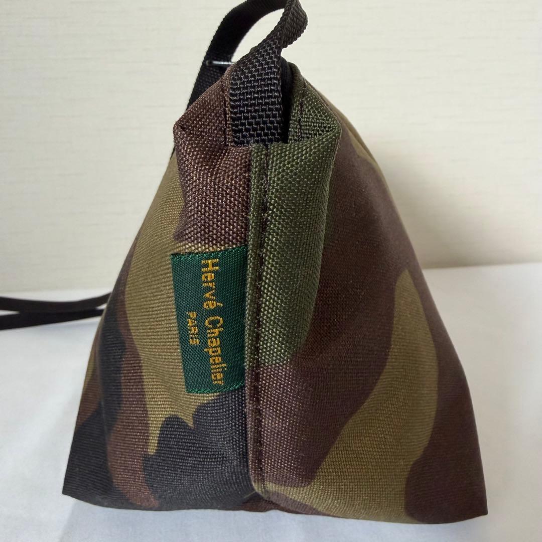 【美品】エルベシャプリエ　2885W コーデュラナイロン舟型ショルダーSカモフラ