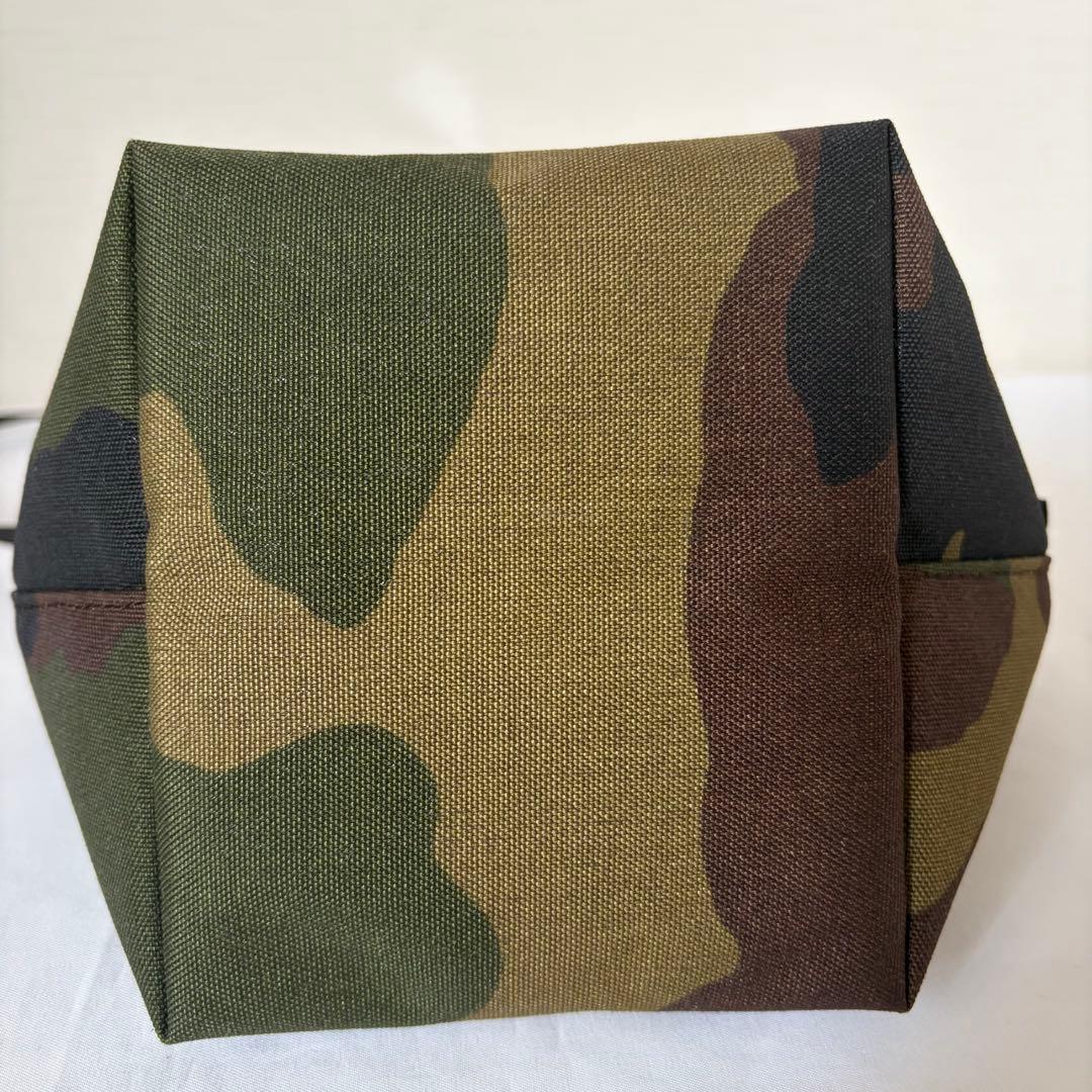 【美品】エルベシャプリエ　2885W コーデュラナイロン舟型ショルダーSカモフラ