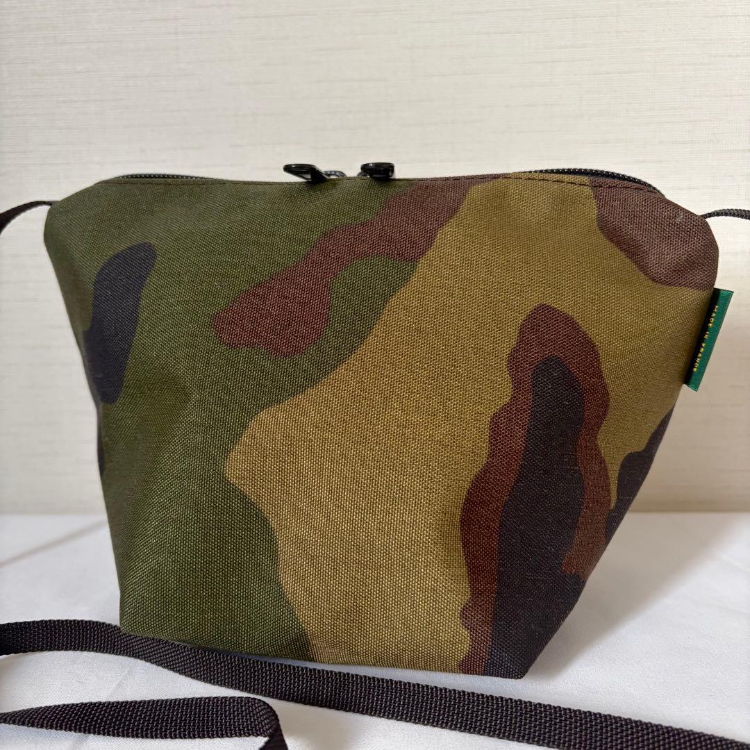 【美品】エルベシャプリエ　2885W コーデュラナイロン舟型ショルダーSカモフラ