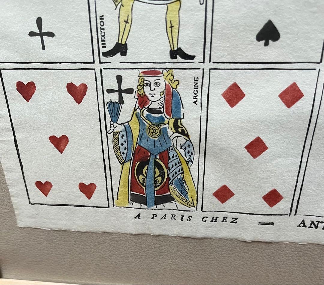 アントワネット・ポワソン　 ドミノペーパー　額装　トランプカード