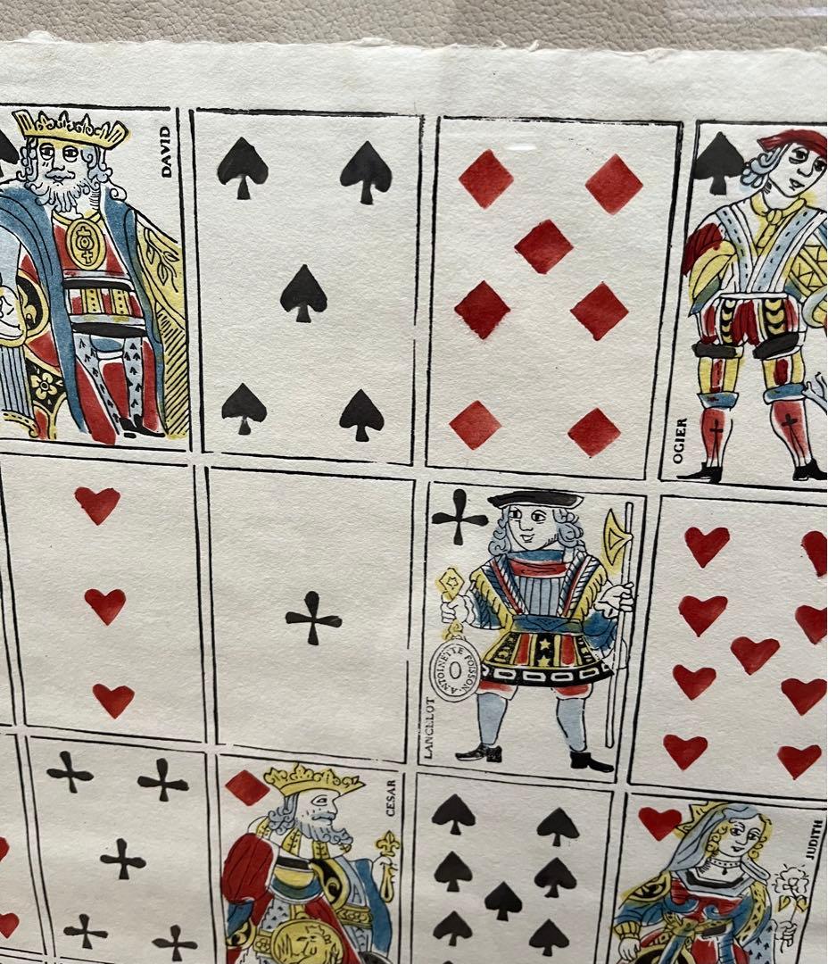 アントワネット・ポワソン　 ドミノペーパー　額装　トランプカード