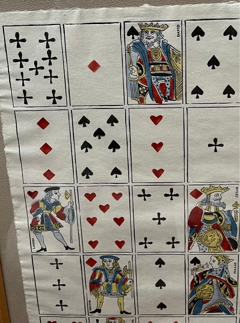 アントワネット・ポワソン　 ドミノペーパー　額装　トランプカード