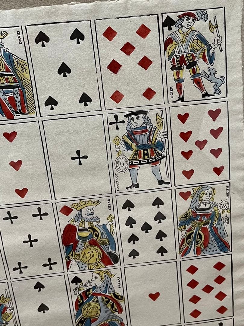 アントワネット・ポワソン　 ドミノペーパー　額装　トランプカード