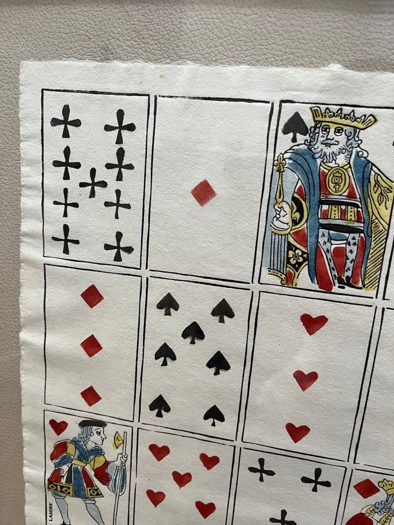 アントワネット・ポワソン　 ドミノペーパー　額装　トランプカード