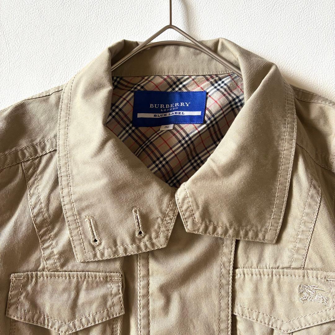 バーバリーブルーレーベル　ジャケット　ショートトレンチ　ホース刺繍　ベルト付き