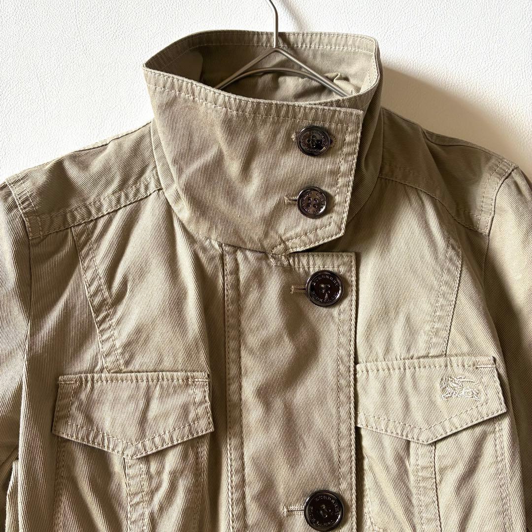 バーバリーブルーレーベル　ジャケット　ショートトレンチ　ホース刺繍　ベルト付き