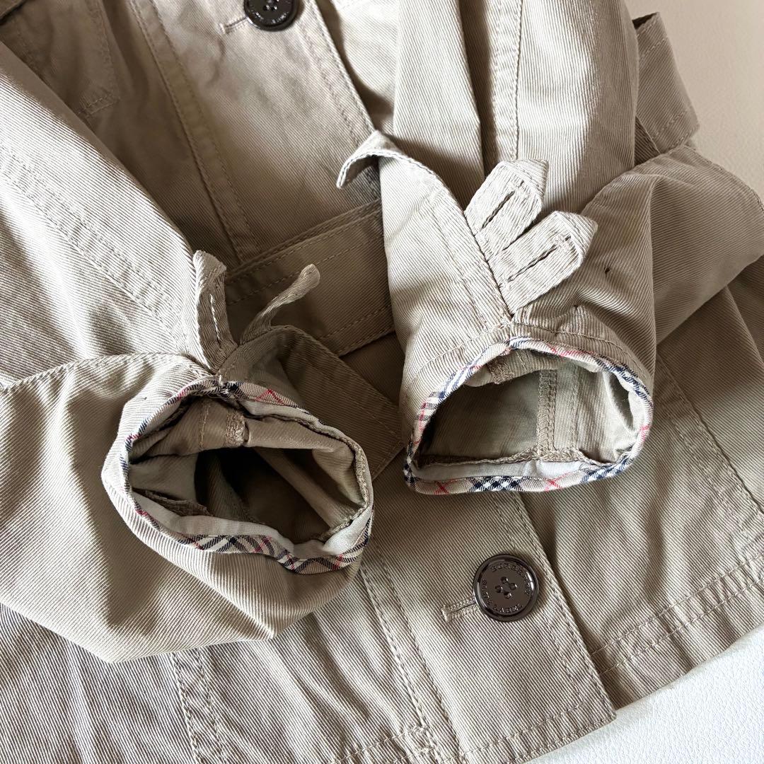 バーバリーブルーレーベル　ジャケット　ショートトレンチ　ホース刺繍　ベルト付き