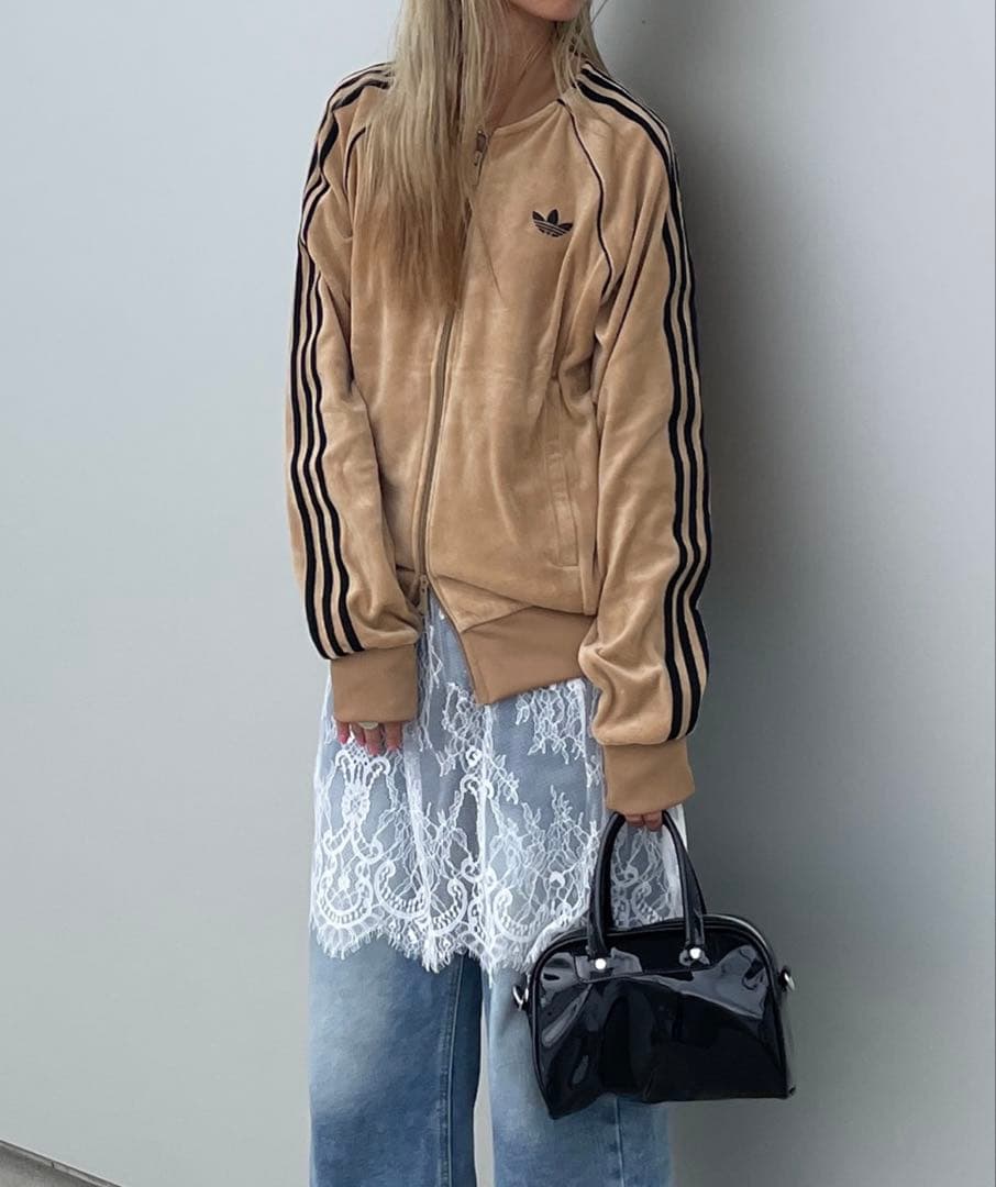 SST アディカラー ベロア ジャージ トラックジャケット アディダス　ブラウン