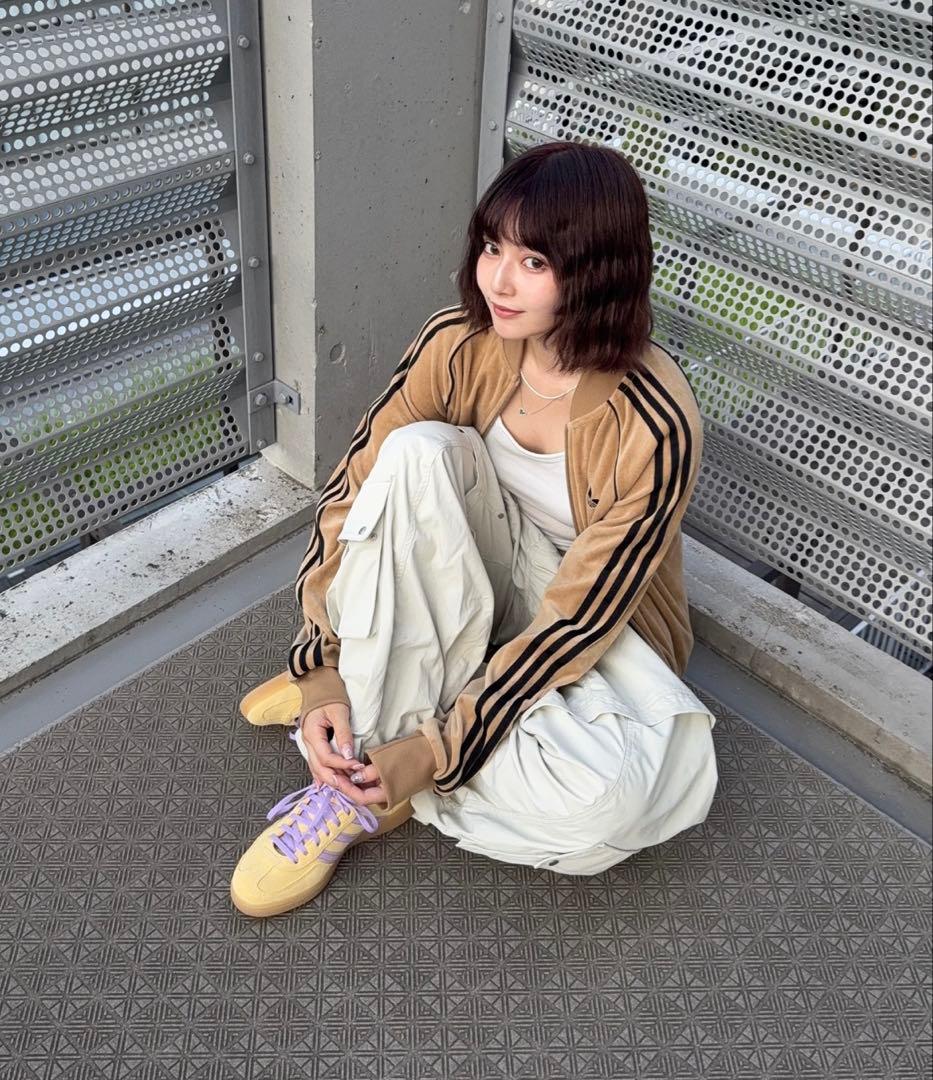 SST アディカラー ベロア ジャージ トラックジャケット アディダス　ブラウン