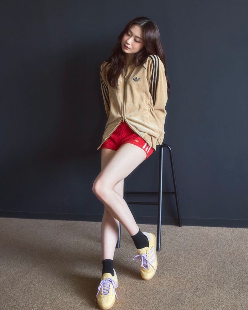 SST アディカラー ベロア ジャージ トラックジャケット アディダス　ブラウン