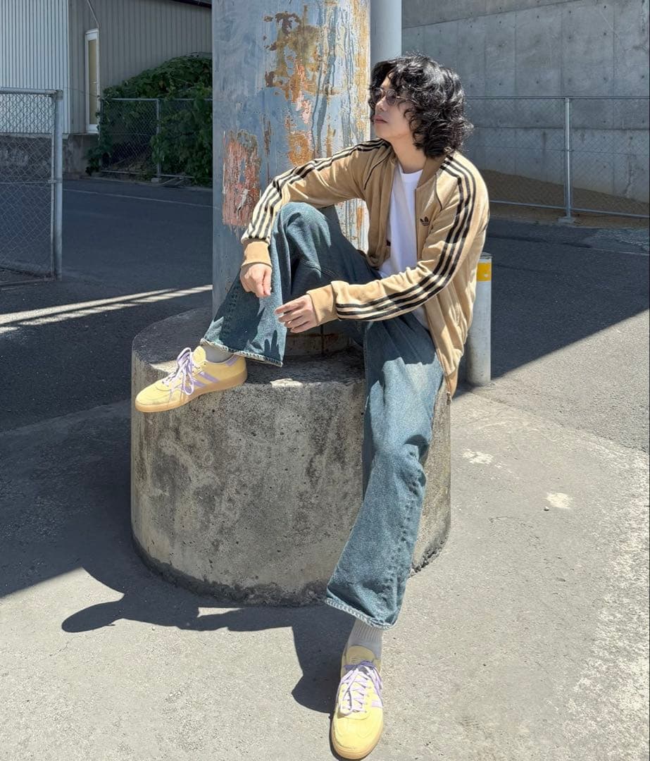 SST アディカラー ベロア ジャージ トラックジャケット アディダス　ブラウン