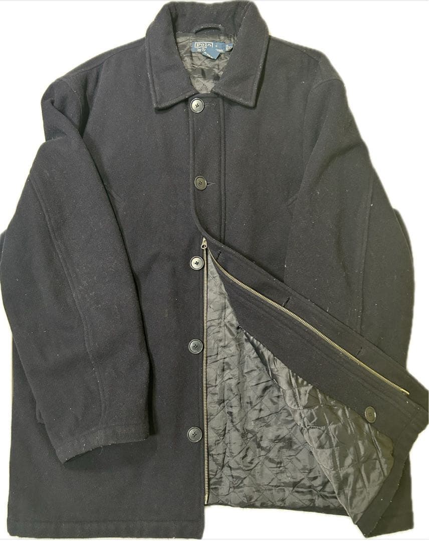90’s ポロ ラルフローレン ウールジャケット ネイビー XL