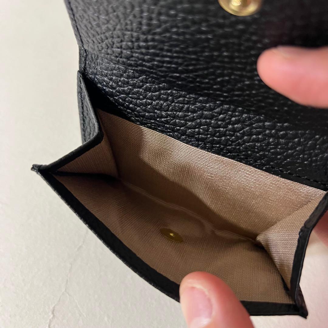 未使用品 ラシット モノグラム 3つ折り財布 ブラック 黒 レザー カード 箱付