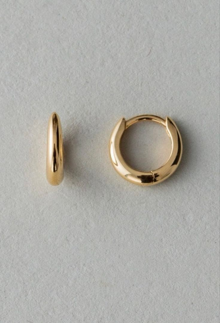 【新品、未使用】　ete k18YG フープピアス