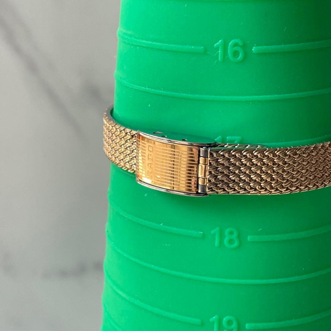 稼働品　RADO ラドー　ゴールドメッシュ　スクエア　腕時計　ドレス