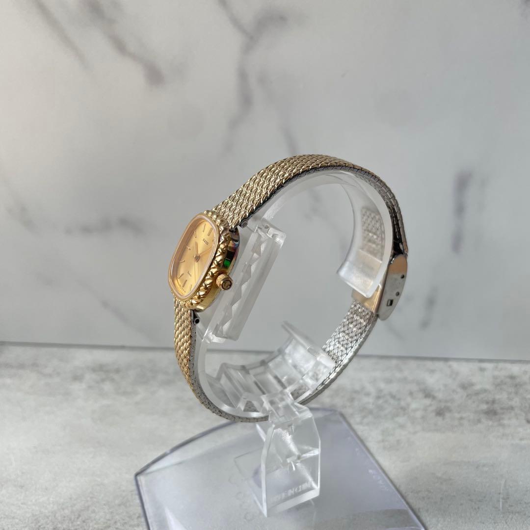 稼働品　RADO ラドー　ゴールドメッシュ　スクエア　腕時計　ドレス