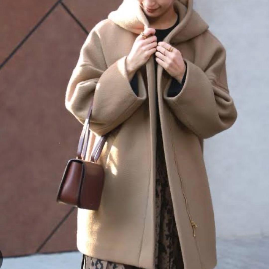 23AW✨ヴェルメイユパーイエナ　フードコートオーバーサイズ　モカベージュ