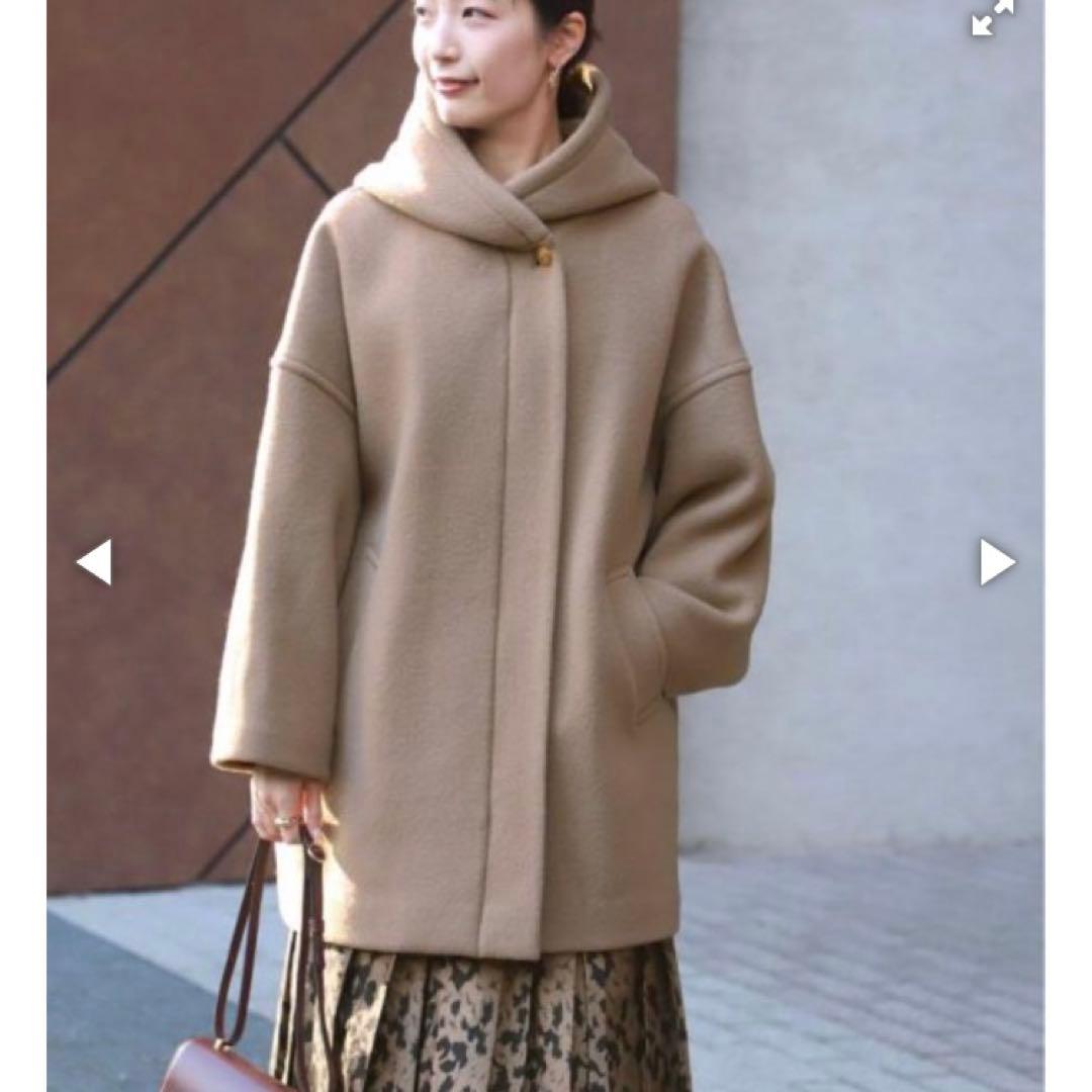 23AW✨ヴェルメイユパーイエナ　フードコートオーバーサイズ　モカベージュ