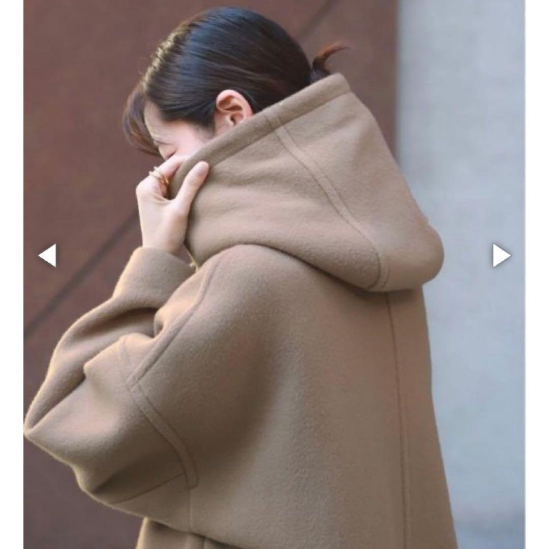 23AW✨ヴェルメイユパーイエナ　フードコートオーバーサイズ　モカベージュ