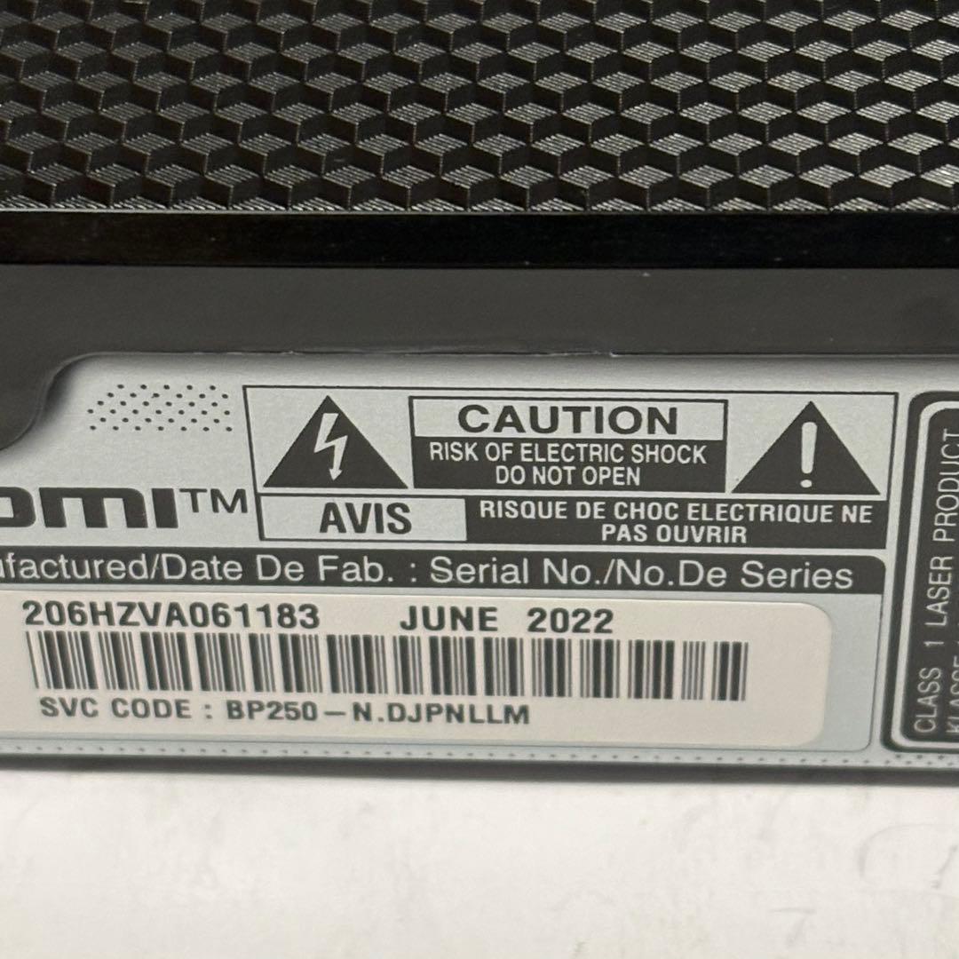 LGエレクトロニクス ブルーレイプレーヤー BP250 2022年製　動作品美品