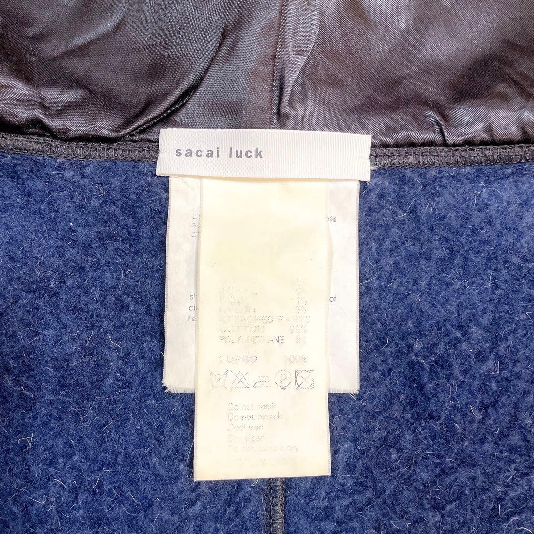 sacai luck サカイラック ポンチョ ケープコート フード付き