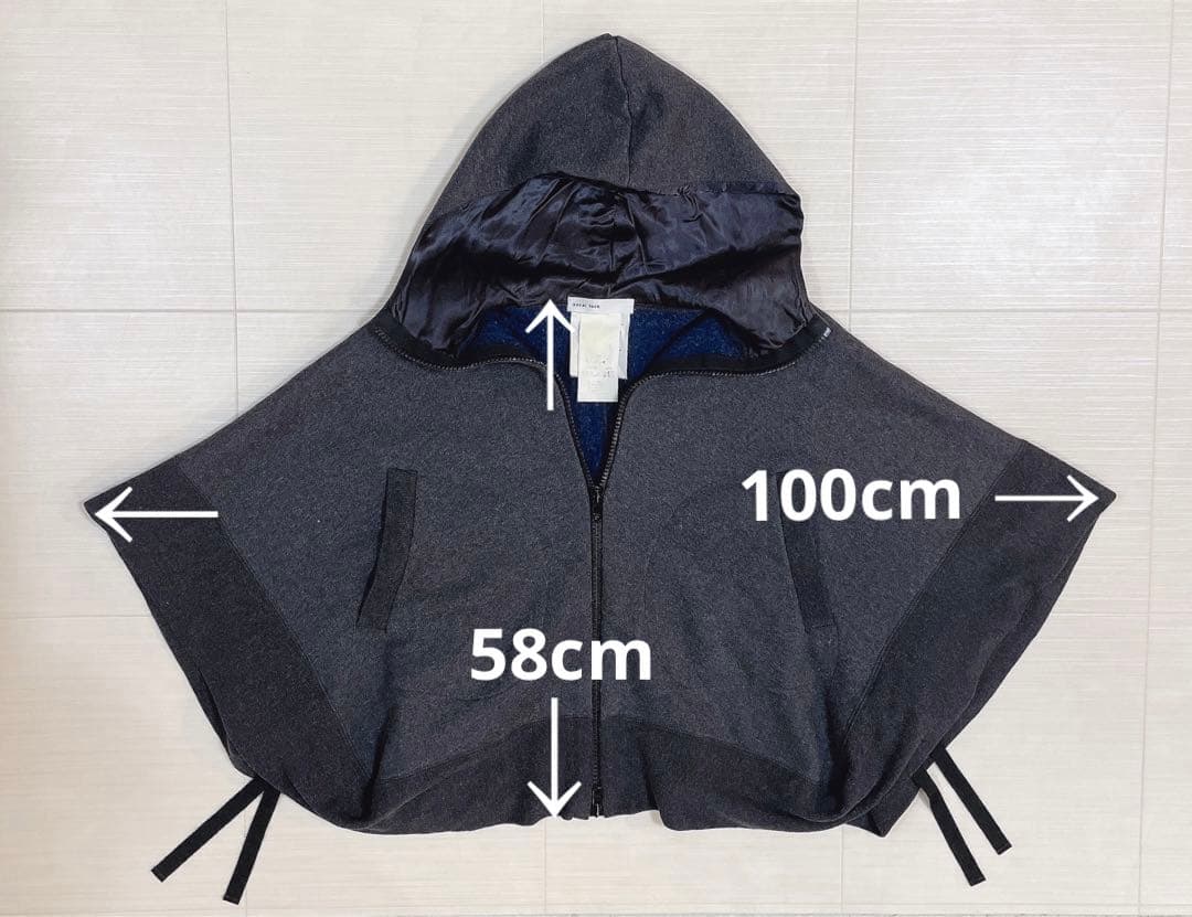 sacai luck サカイラック ポンチョ ケープコート フード付き