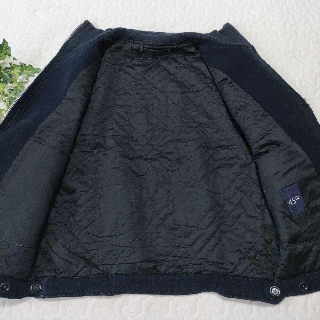 45R　現行タグ　中綿ベスト　コットン　起毛感あり◎　ネイビー　刺繍　3