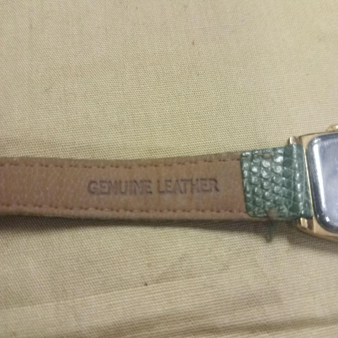 SEIKO NOIE デュアルタイム　グリーンレザー 腕時計　セイコー　ノイエ