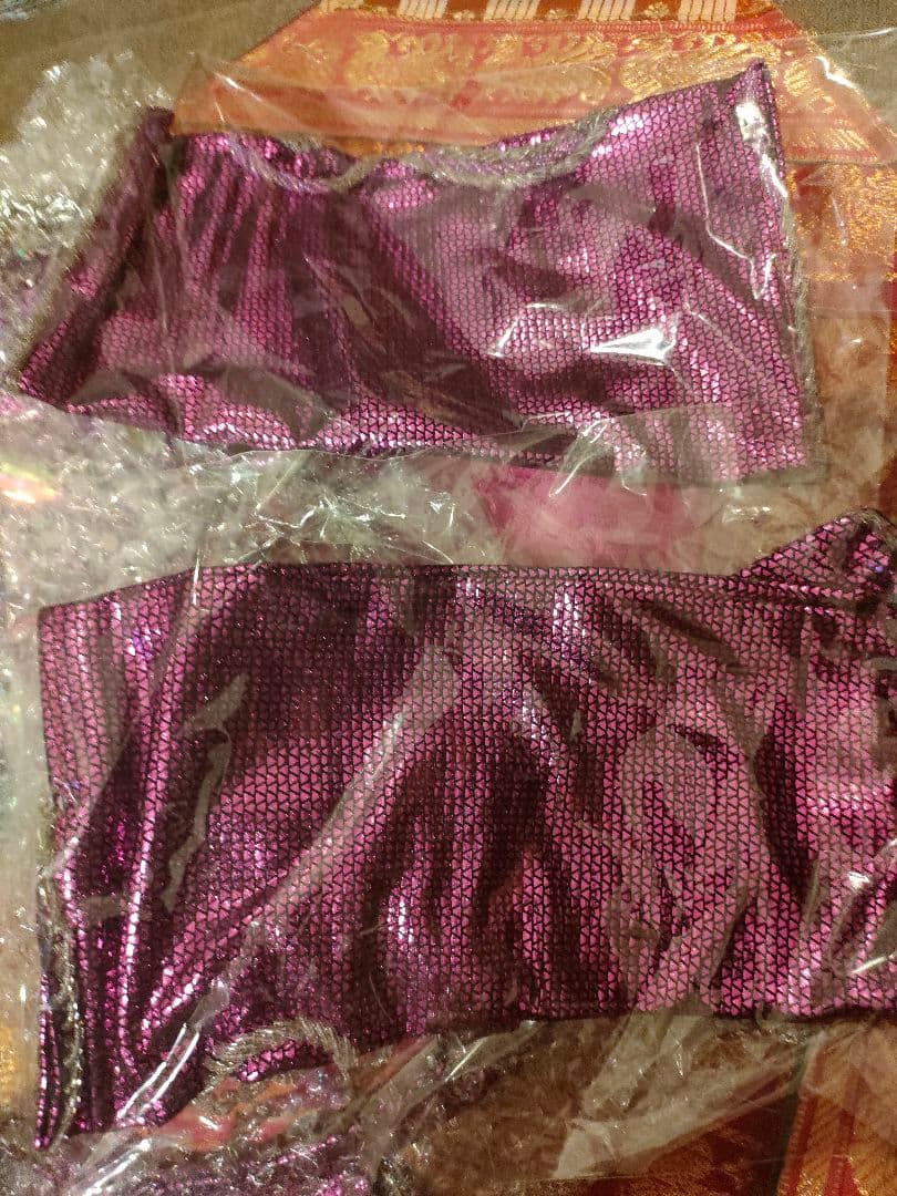 【新品】エジプト製紫色のベリーダンス衣装セット