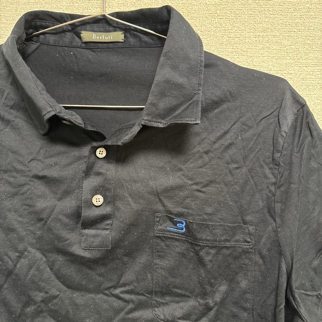 Bertluti ブラック ポロシャツ R50