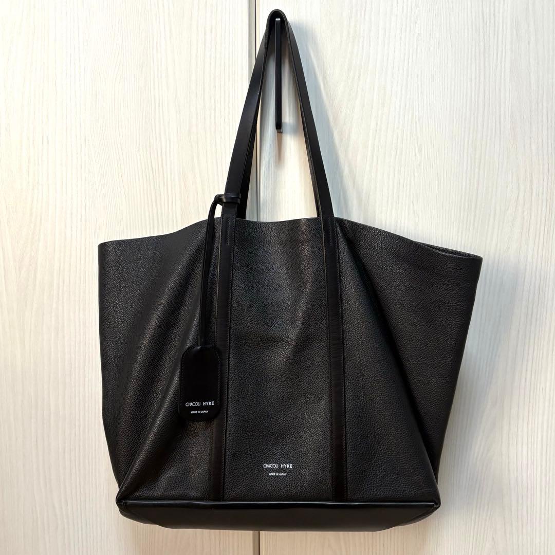 HYKEハイクCHACOLIレザーバッグブラックショルダーバッグトートバッグ
