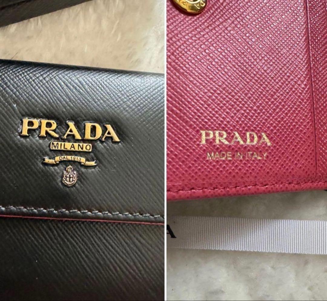 PRADA 財布 ブラック/ピンク