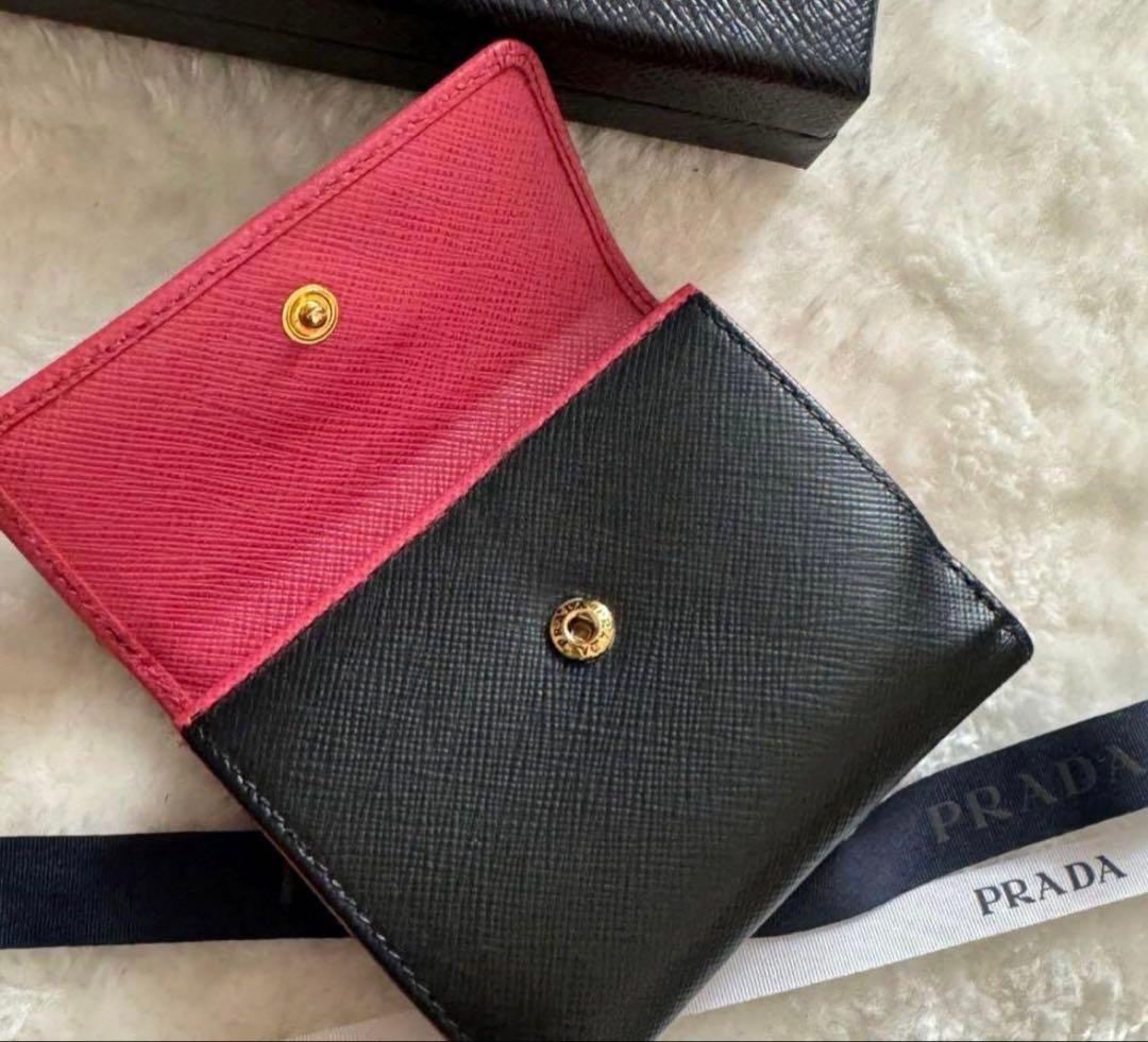 PRADA 財布 ブラック/ピンク