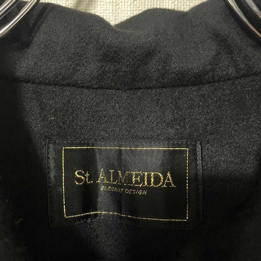 【極美品 St. ALMEIDA】カシミヤ100% ロングコート 黒 M
