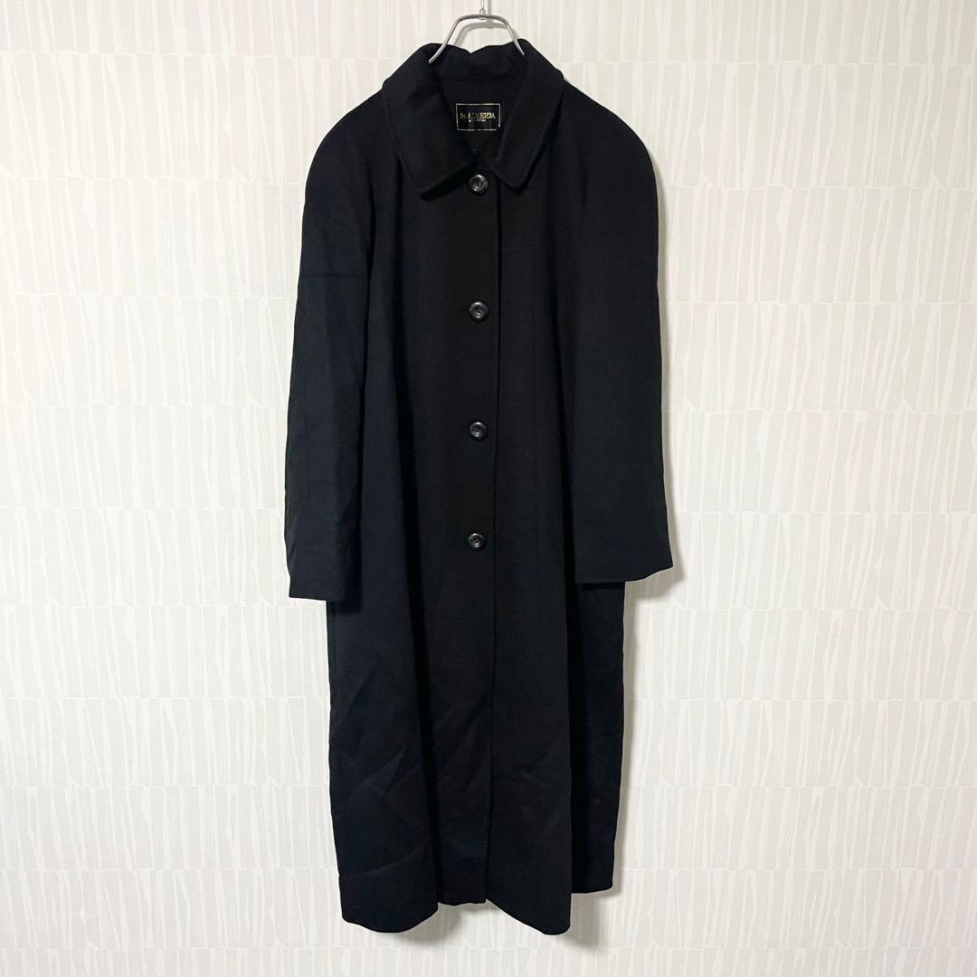 【極美品 St. ALMEIDA】カシミヤ100% ロングコート 黒 M