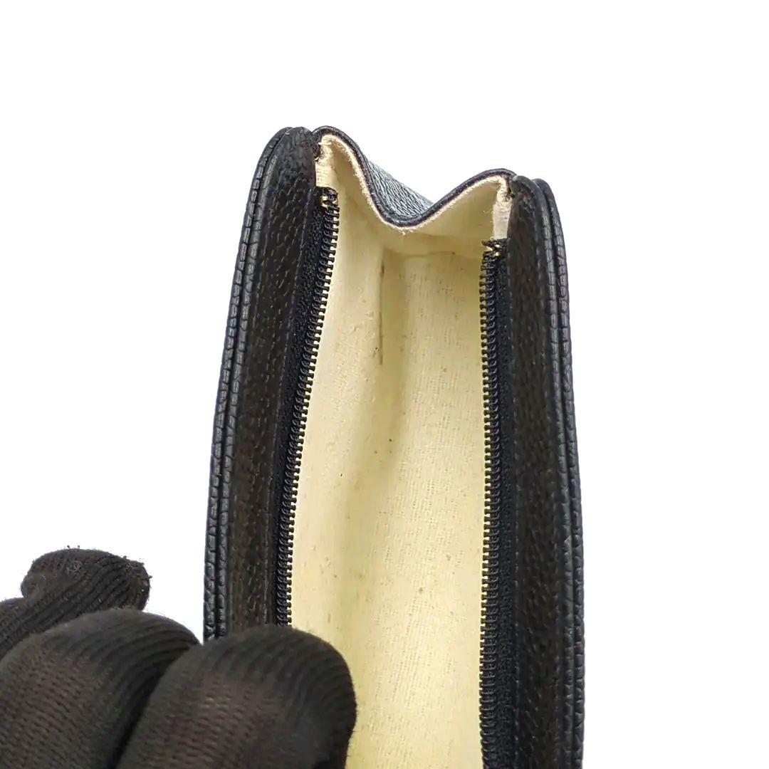 CHANEL　シャネル　ブラックレザー ミニポーチ ケース　コスメポーチ