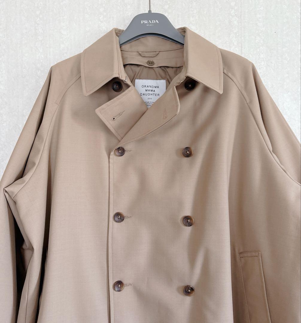 【極美品】グランマママドーター 中綿ライナー付き ギャバワイドトレンチコート
