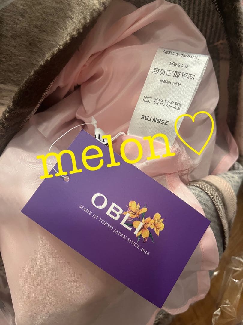 新品タグ付♡ シャギーブロックチェックスカート obli オブリ OBLI