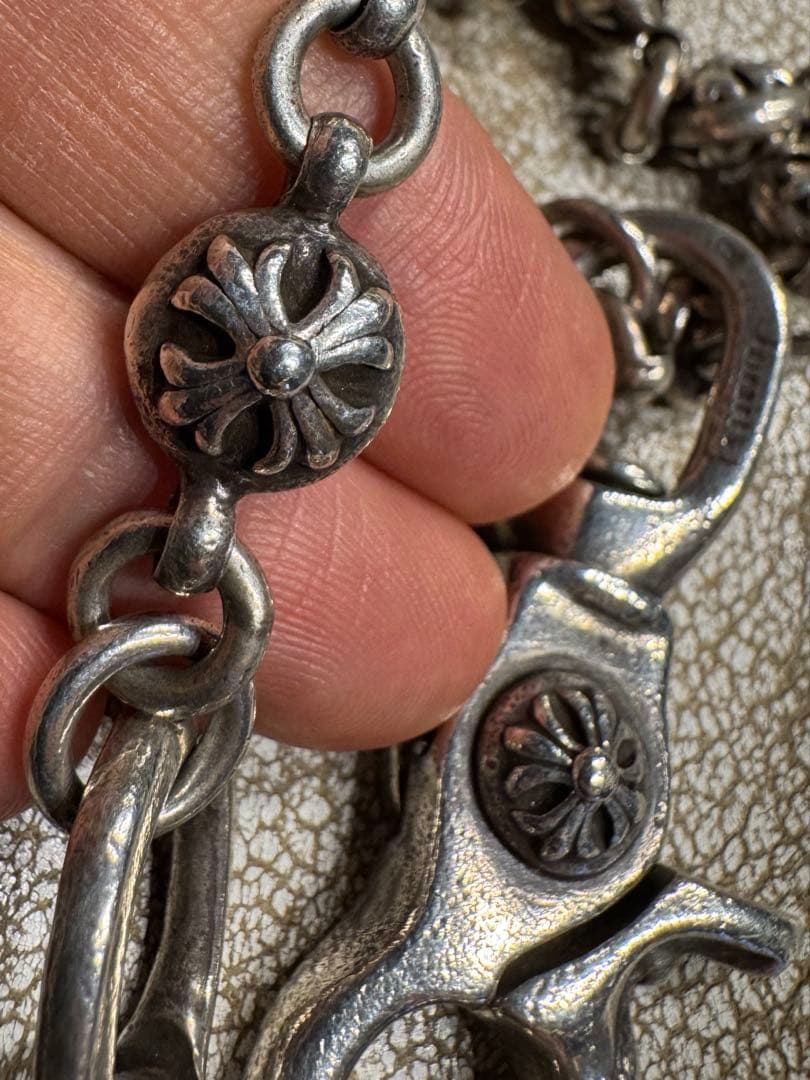 クロムハーツ 2クリップロング#2クロスボール ウォレットチェーン