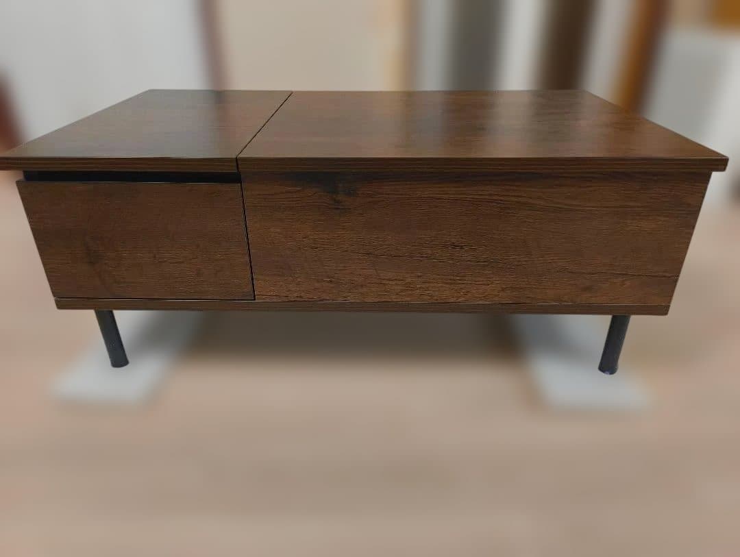 [値引き中]天板昇降式ローテーブル 幅90cm