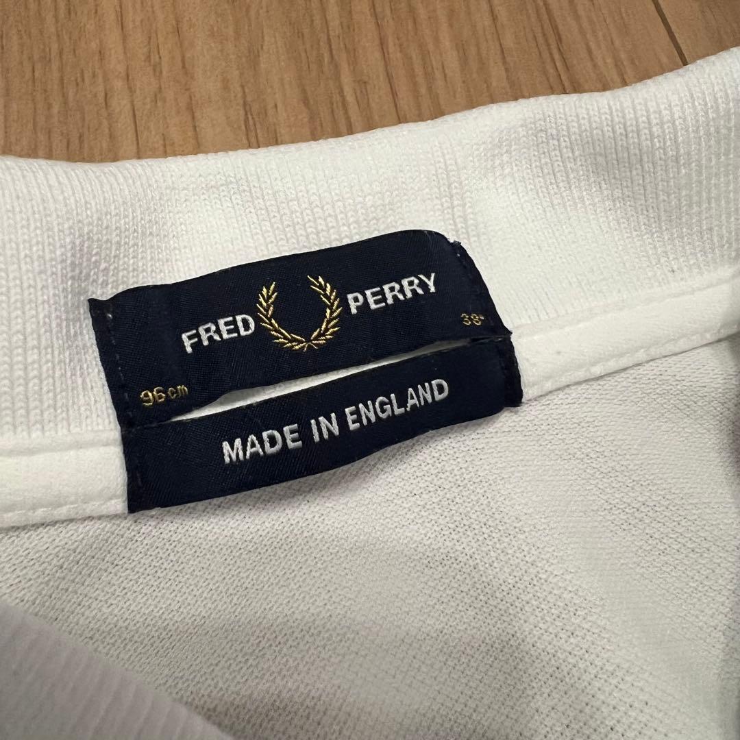 フレッドペリー M12 ホワイト ポロシャツ 38