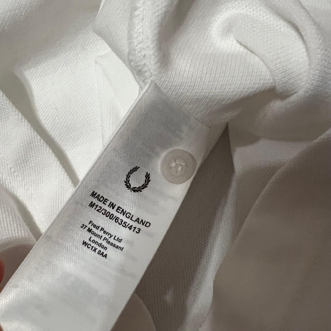 フレッドペリー M12 ホワイト ポロシャツ 38