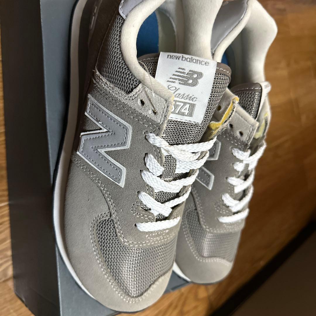 未使用new balance Classic 574 グレー スニーカー24.5