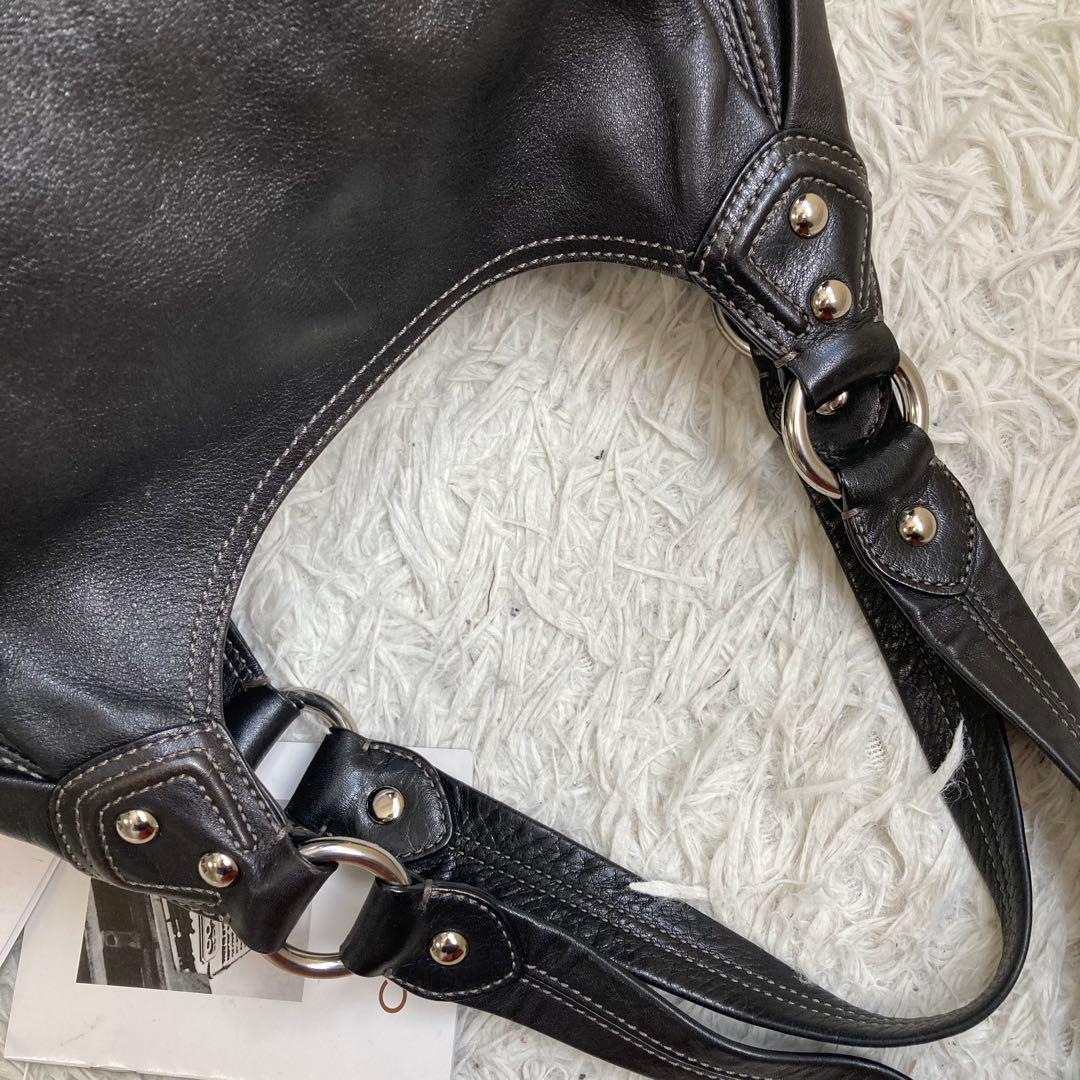 極美品 vintage coach old archive hobo ブラック