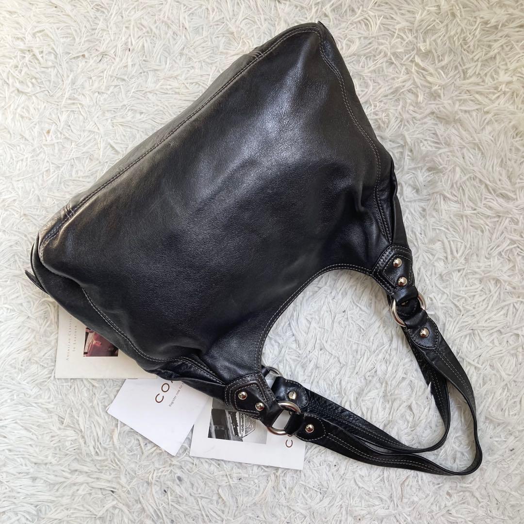 極美品 vintage coach old archive hobo ブラック