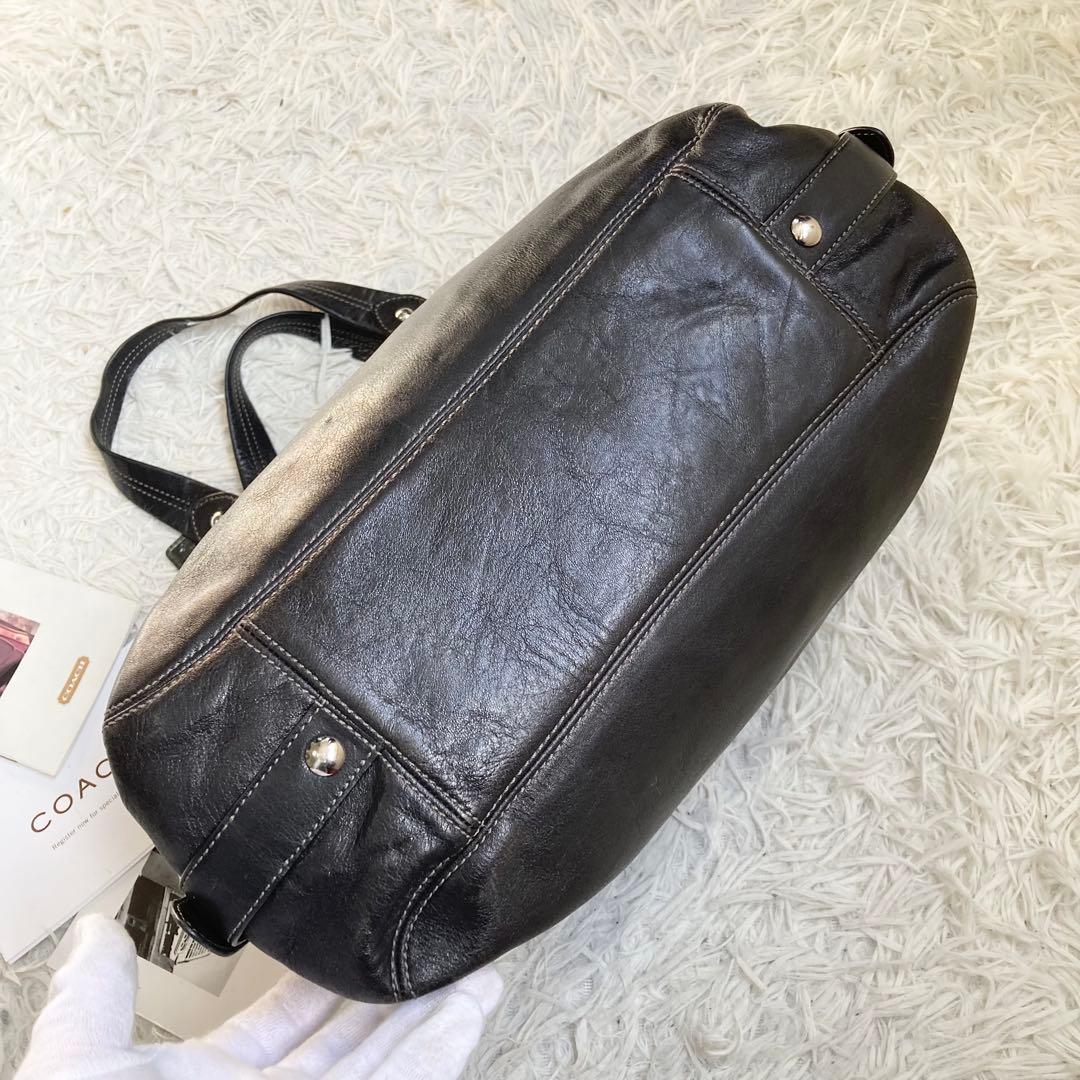 極美品 vintage coach old archive hobo ブラック